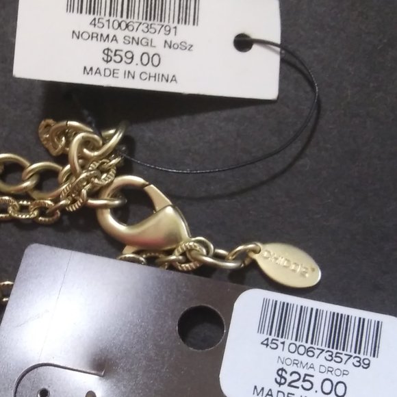 NWT CHICOS Norma long statement  Necklace matching earrings set - Picture 13 of 16